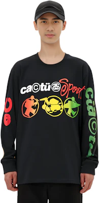 Stüssy Stussy x Cactus Plant Flea Market Letter Print Long Sleeve Retro Tee Black. 3993771 Details for Stüssy Stussy x Cactus Plant Flea Market Letter Print Long Sleeve Retro Tee Black. 3993771