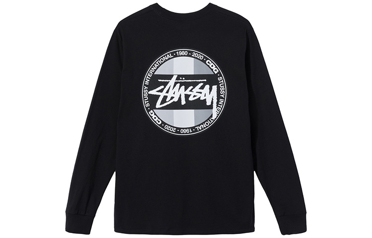 Stüssy Stussy x CDG 40th Anniversary Logo Long Sleeve Vintage Unisex T-Shirt. 3993627