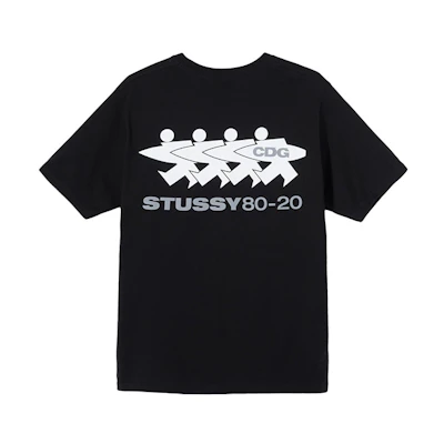Stüssy Stussy CDG Logo Print Short Sleeve Retro T-Shirt Unisex Casual Wear. 3903626