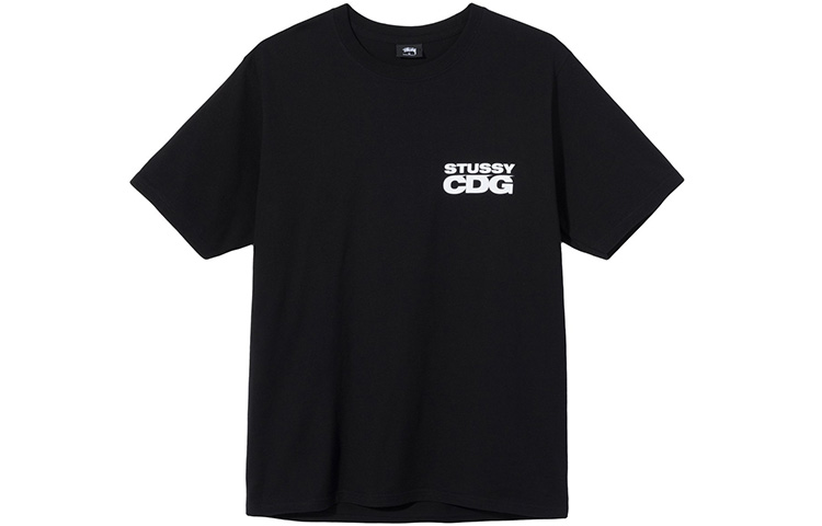 Lookbook Stüssy Stussy x CDG Logo Print Short Sleeve Retro T-Shirt Unisex Casual Wear. 3903626