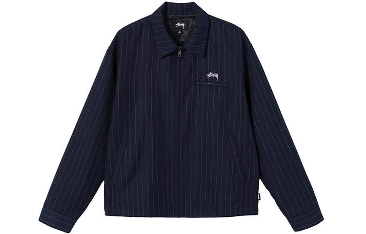 Stüssy Stussy CDG Striped Coach Jacket Long Sleeve Unisex Retro Blue Style. 315270 圖 2