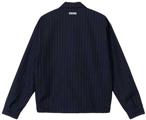 Stüssy x CDG Jaket Coach Berjalur Lengan Panjang Unisex Retro Biru. 315270 Lookbook Stüssy x CDG Jaket Coach Berjalur Lengan Panjang Unisex Retro Biru. 315270
