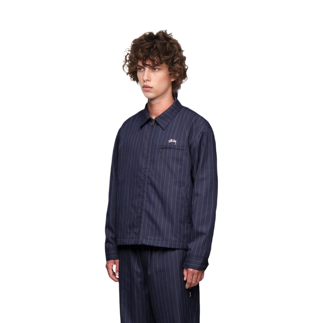 Stüssy Stussy CDG Striped Coach Jacket Long Sleeve Unisex Retro Blue Style. 315270 圖 4