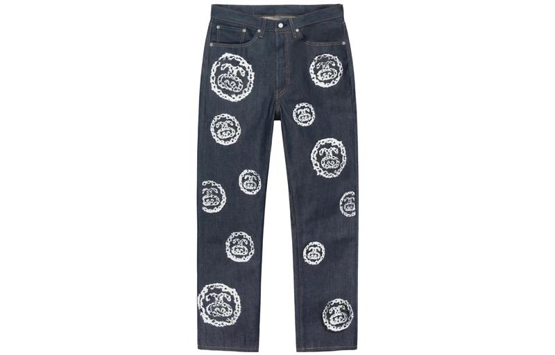 Stüssy Stussy Denim Tears FW22 All-Over Print Vintage Straight Denim Jeans Unisex 40008168 圖 2
