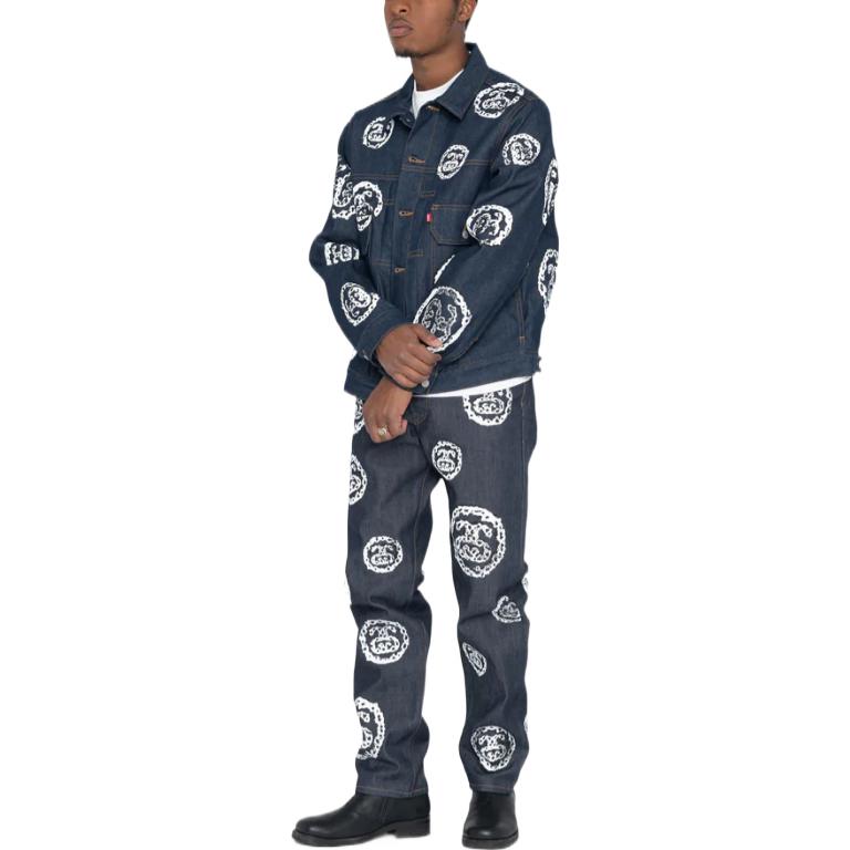 Stüssy Stussy Denim Tears FW22 All-Over Print Vintage Straight Denim Jeans Unisex 40008168 圖 6