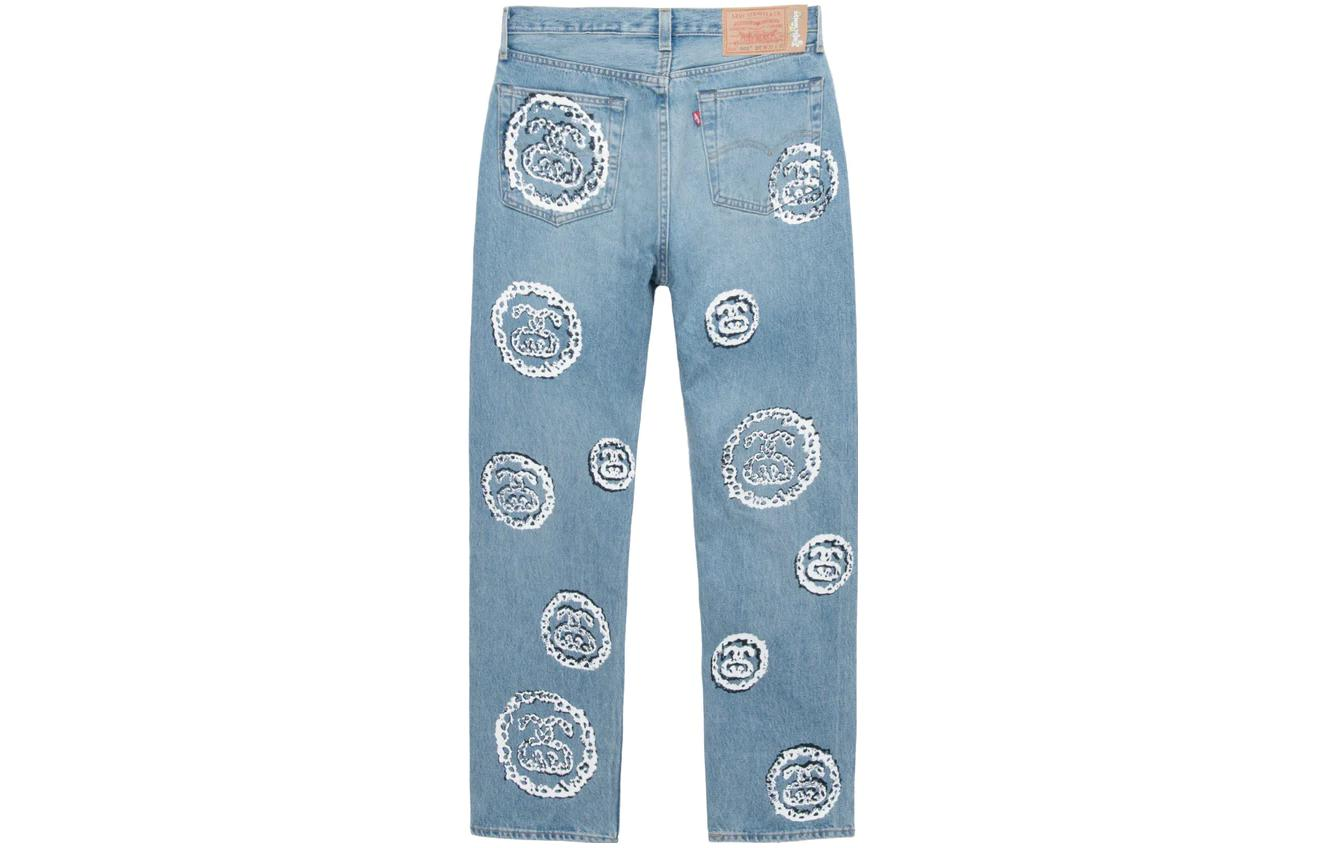 Stüssy Stussy Denim Tears FW22 All-Over Print Vintage Straight Denim Jeans Unisex 40008168 圖 8