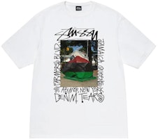 Stüssy Stussy x Denim Tears FW22 Letter Print Vintage Crewneck Tee White Unisex. 3903832 Stüssy Stussy x Denim Tears FW22 Letter Print Vintage Crewneck Tee White Unisex. 3903832