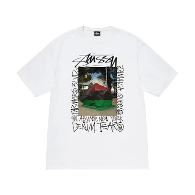 Stüssy Stussy Denim Tears FW22 Letter Print Vintage Crewneck Tee White Unisex. 3903832