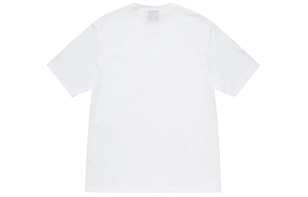 Lookbook Stüssy x Denim Tears 2022秋冬字母印花复古白色圆领T恤 男女款 3903832