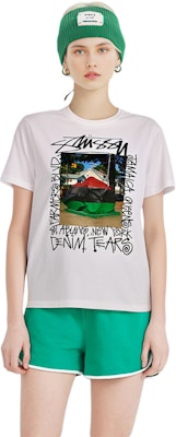 Stüssy x Denim Tears 2022秋冬字母印花复古白色圆领T恤 男女款 3903832 Shop Stüssy x Denim Tears 2022秋冬字母印花复古白色圆领T恤 男女款 3903832
