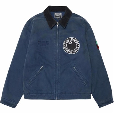 Stüssy Stussy x Denim Tears SS25 Navy Blue Vintage Workwear Zip Jacket Unisex. 315512-stussy Lookbook Stüssy Stussy x Denim Tears SS25 Navy Blue Vintage Workwear Zip Jacket Unisex. 315512-stussy