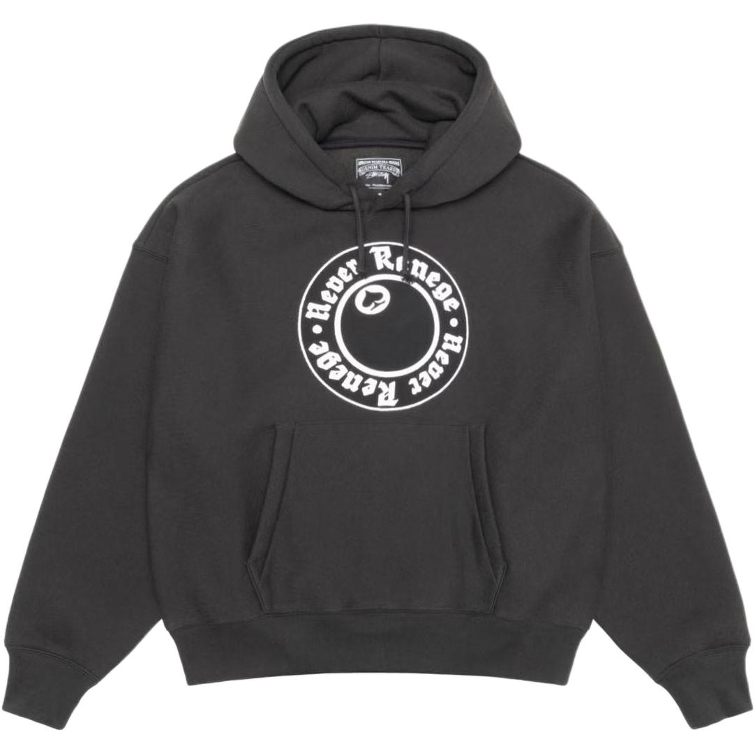 Stüssy Stussy x Denim Tears SS25 Vintage Hoodie Unisex Dark Gray with Logo & Kangaroo Pocket 318050