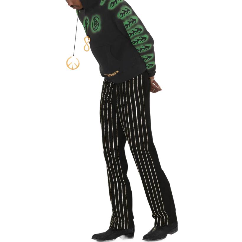 Stüssy Stussy Dries Van Noten Black Hoodie with Letter Print & Airbrush Embroidery. 318044 圖 6