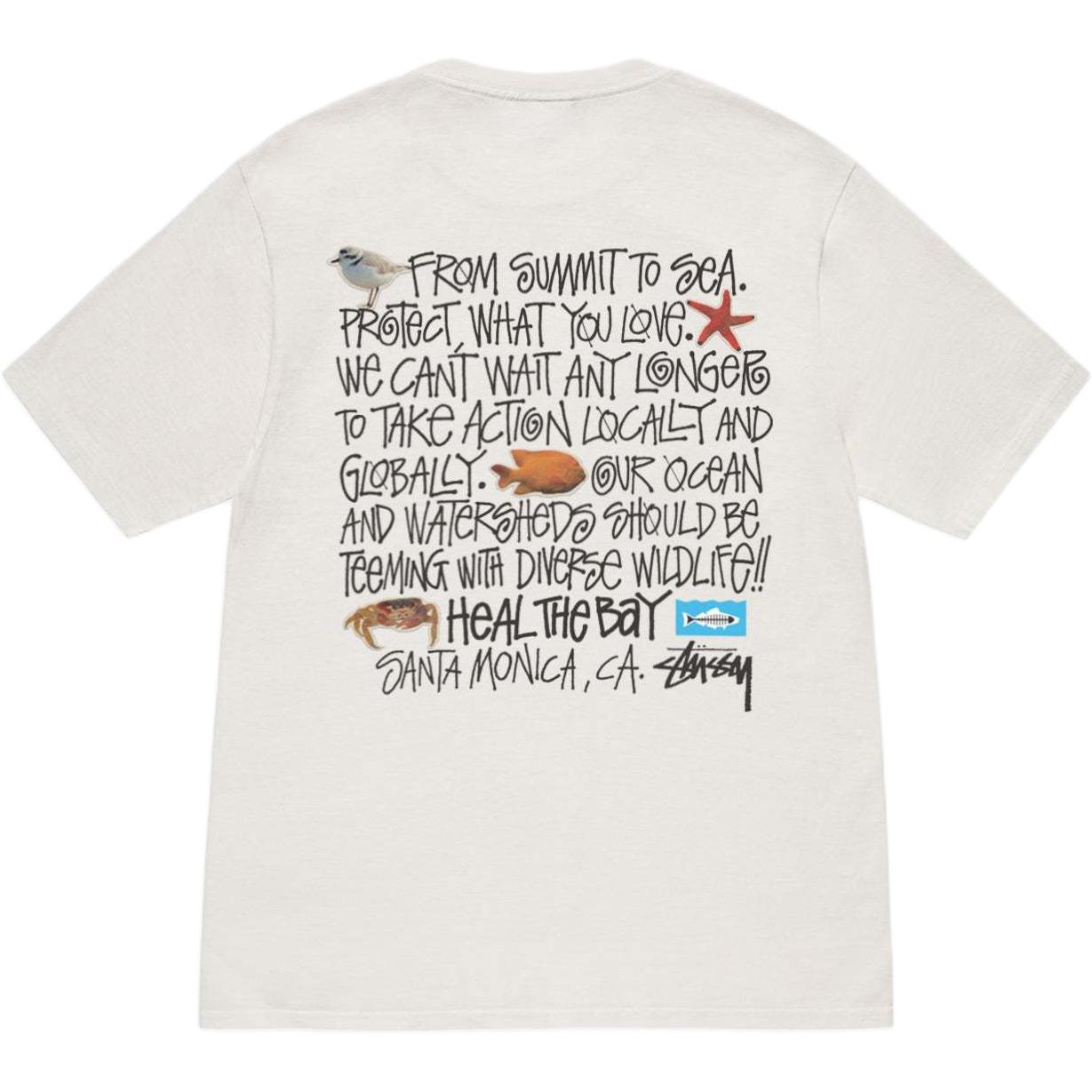 Stüssy Stussy Heal The Bay SS24 Ocean Print Logo Vintage Unisex Tee. 3903953 圖 4