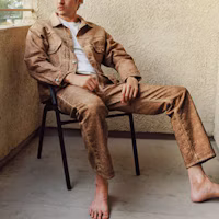 Shop Stüssy Stussy x Levi''s FW23 Jacquard Straight-Leg Vintage Brown Denim Jeans Unisex. A5219-0001