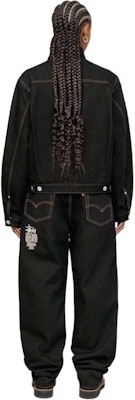 Stüssy x Levi''s Colaboración SS24 Jeans Negros Unisex con Bordado de Logo. A8327-0001 Purchase Stüssy x Levi''s Colaboración SS24 Jeans Negros Unisex con Bordado de Logo. A8327-0001