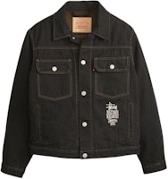 Stüssy Stussy x Levi's SS24 Logo Embroidered Vintage Denim Trucker Jacket Unisex Black A8326-0001 Stüssy Stussy x Levi's SS24 Logo Embroidered Vintage Denim Trucker Jacket Unisex Black A8326-0001