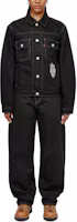 Purchase Stüssy Stussy x Levi's SS24 Logo Embroidered Vintage Denim Trucker Jacket Unisex Black A8326-0001
