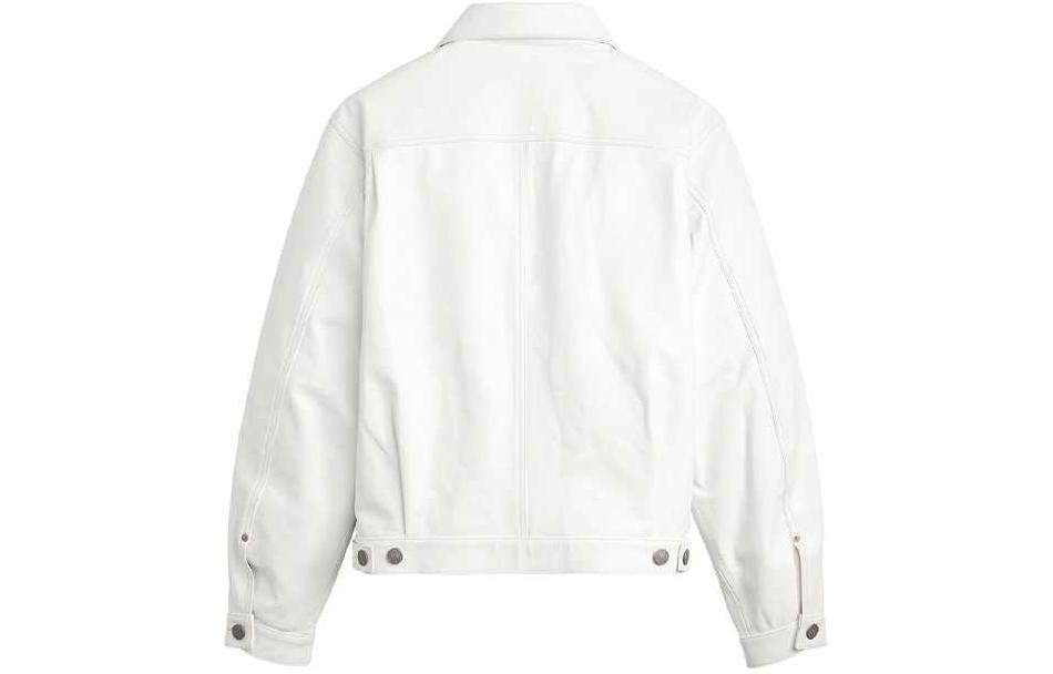 Stüssy Stussy Levi's SS24 Unisex White Leather Trucker Jacket Retro American Style. A8324-0000 圖 3