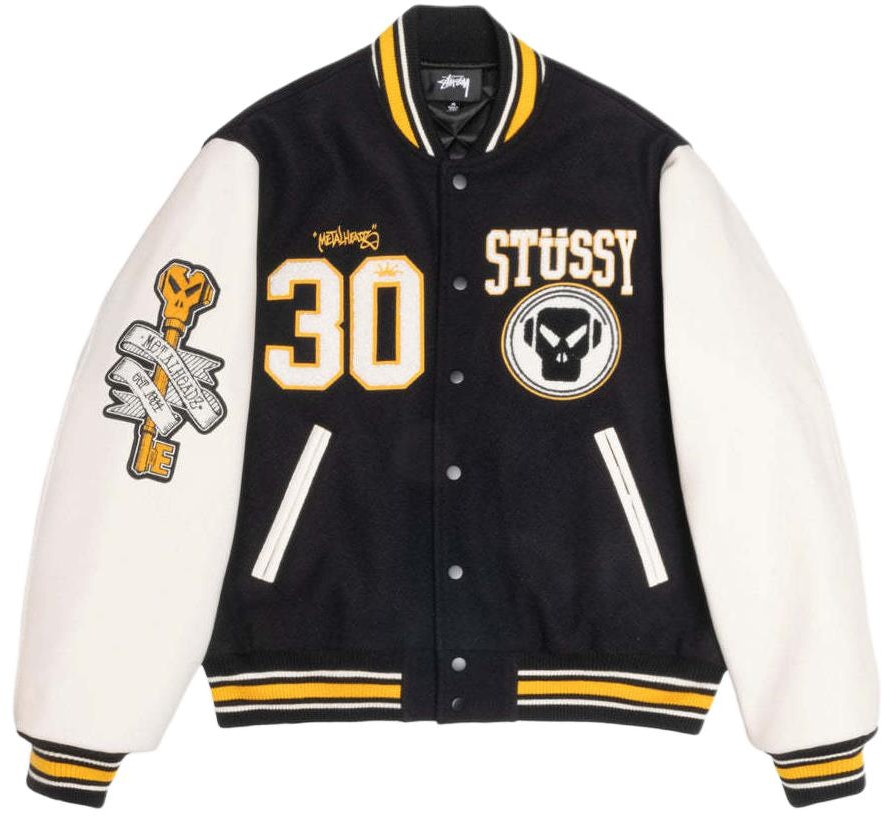 stuessy-stussy-x-metalheadz-ss-24-black-wool-leather-vintage-varsity-jacket-unisex-315506