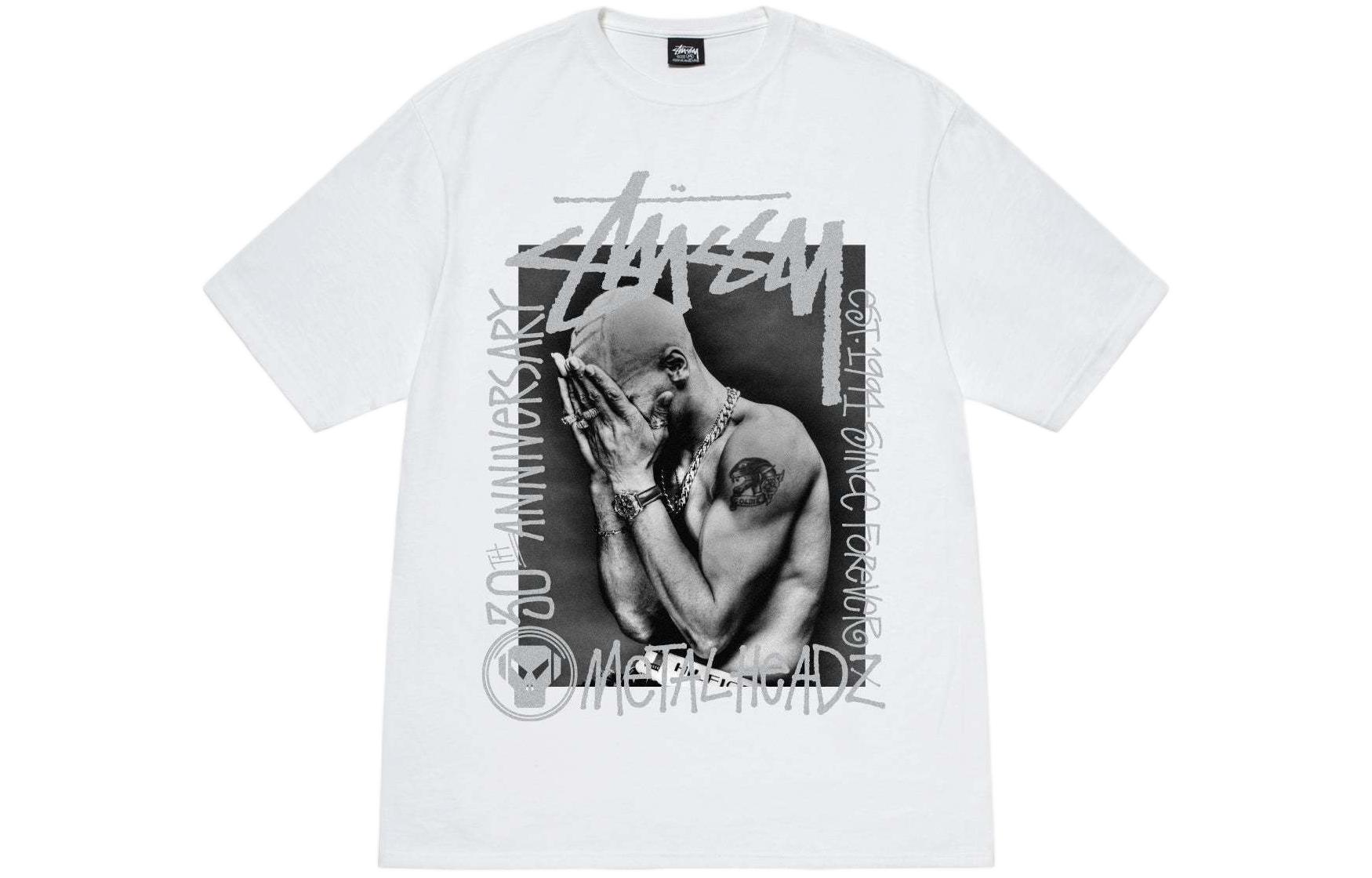 Order Stüssy x Metalheadz SS24 復古標誌圖案男女同款短袖T恤。 3903901