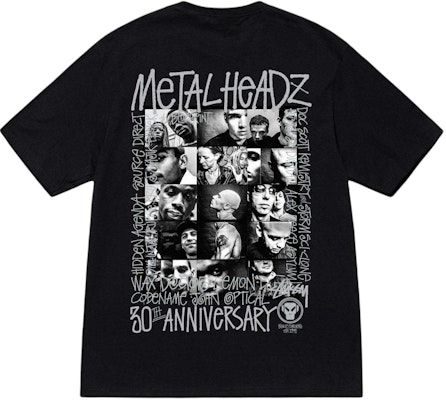 Stüssy x Metalheadz SS24 復古標誌圖案男女同款短袖T恤。 3903901 Purchase Stüssy x Metalheadz SS24 復古標誌圖案男女同款短袖T恤。 3903901