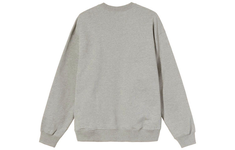 Lookbook Stüssy Stussy x Nike 刺绣标志复古毛绒圆领卫衣 灰色 男女款。 DC4199-050