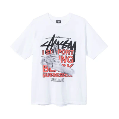 Stüssy Stussy OFF-WHITE Virgil World Tour Logo Unisex White Vintage T-Shirt 3903640