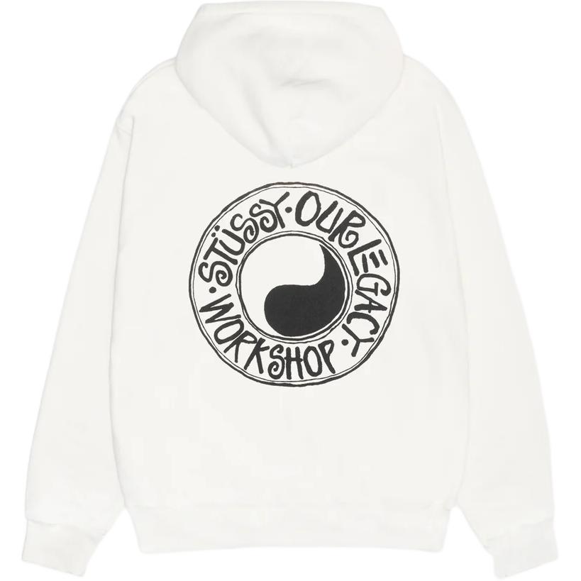 Shop Stüssy Stussy x Our Legacy FW24 Workshop Buana Hoodie Pigment Dyed Yin-Yang Logo Hoodie. 3923960