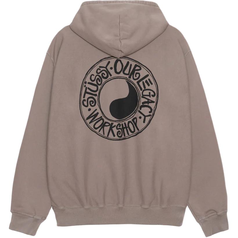 Cheap Stüssy Stussy x Our Legacy FW24 Workshop Buana Hoodie Pigment Dyed Yin-Yang Logo Hoodie. 3923960
