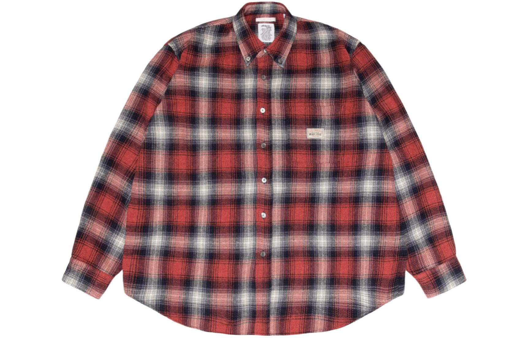 Stüssy Stussy OUR LEGACY SS24 Plaid Button-Up Long Sleeve Retro Shirt Unisex. WS4232WRA