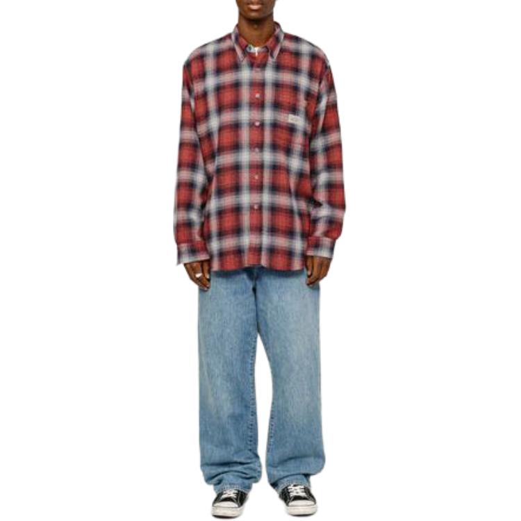 Stüssy Stussy OUR LEGACY SS24 Plaid Button-Up Long Sleeve Retro Shirt Unisex. WS4232WRA 圖 4