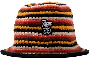 Stüssy Stussy x Patta Red Acrylic Logo Patch Bucket Hat Unisex Couple Style. 332117-MULTI Stüssy Stussy x Patta Red Acrylic Logo Patch Bucket Hat Unisex Couple Style. 332117-MULTI