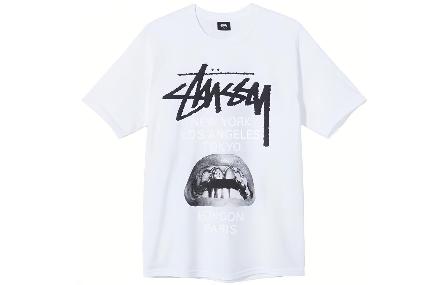 Stüssy Stussy x Rick Owens World Tour Tee White Retro Graphic Unisex T-Shirt. 3903641