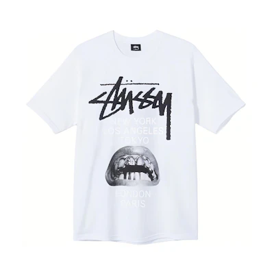Stüssy Stussy Rick Owens World Tour Tee White Retro Graphic Unisex T-Shirt. 3903641