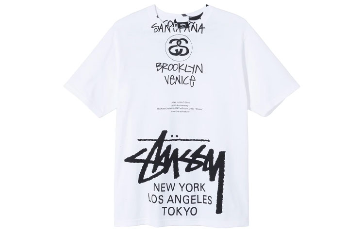 Stüssy Stussy x Takahiro Miyashita 40th Anniversary World Tour Tee Unisex White 3903647