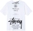 Order Stüssy x Takahiro Miyashita 40th Anniversary World Tour Kaos Unisex Putih 3903647