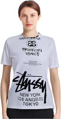 Stüssy x Takahiro Miyashita 40th Anniversary World Tour Kaos Unisex Putih 3903647 Sizing Stüssy x Takahiro Miyashita 40th Anniversary World Tour Kaos Unisex Putih 3903647