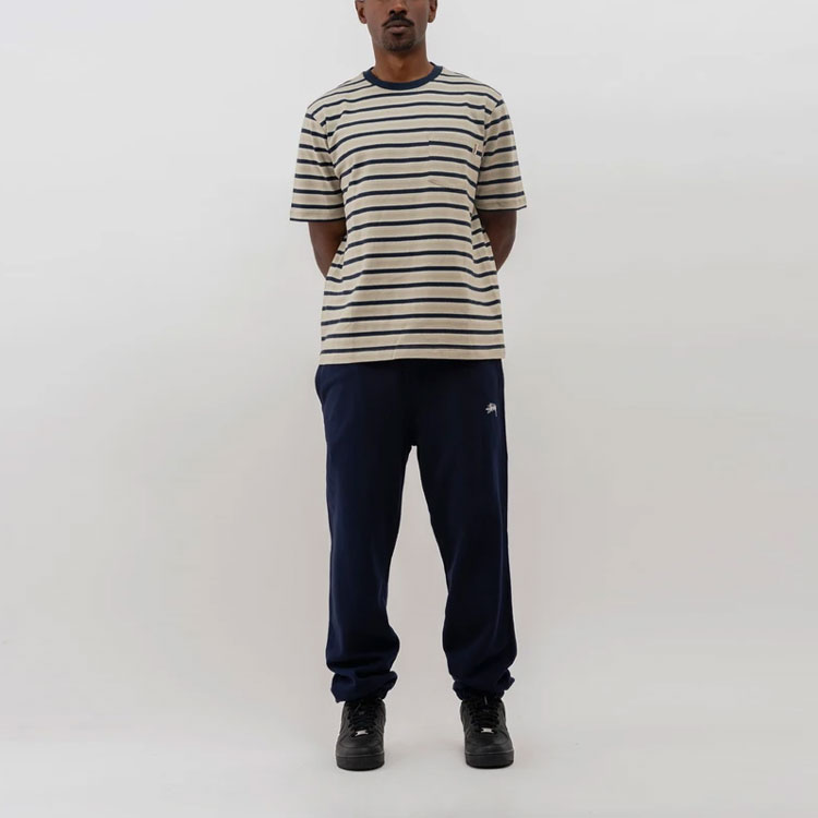 Stüssy Stussy Yarn-Dyed Striped Crewneck Short Sleeve Retro T-Shirt Unisex. 1140235 圖 4