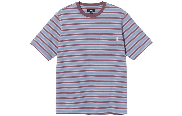 Stüssy Stussy Yarn-Dyed Striped Crewneck Short Sleeve Retro T-Shirt Unisex. 1140235 圖 8