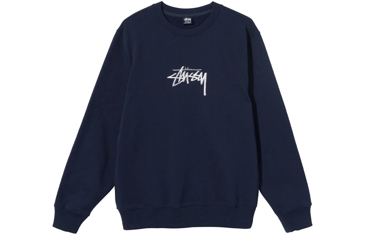 Stüssy Unisex Pullover Sweatshirt with Central Embroidered Logo 118419