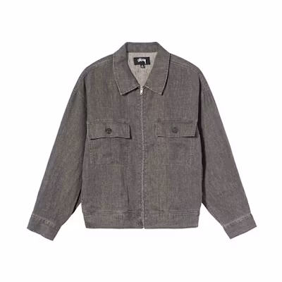 Stüssy Vintage Double Pocket Zip Utility Jacket Unisex - Gray Brown Stussy-SS21-12