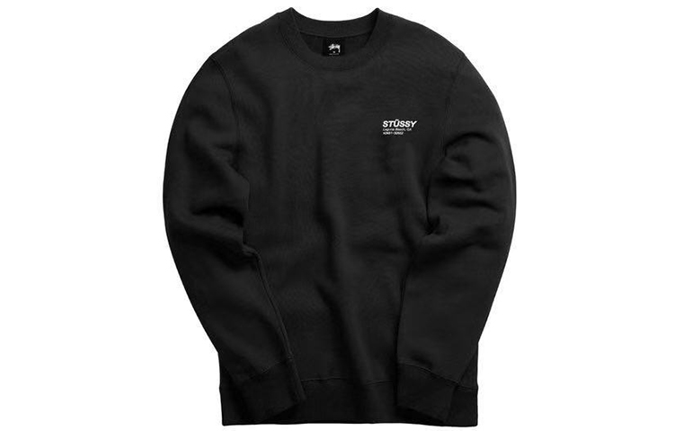 Order Stüssy Vintage Logo Crewneck Sweatshirt Unisex - Hitam 1914269