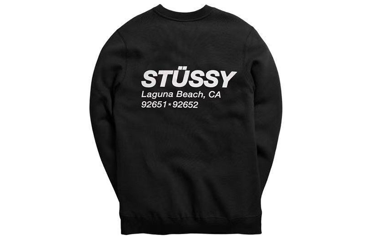 Lookbook Stüssy Vintage Logo Crewneck Sweatshirt Unisex - Hitam 1914269