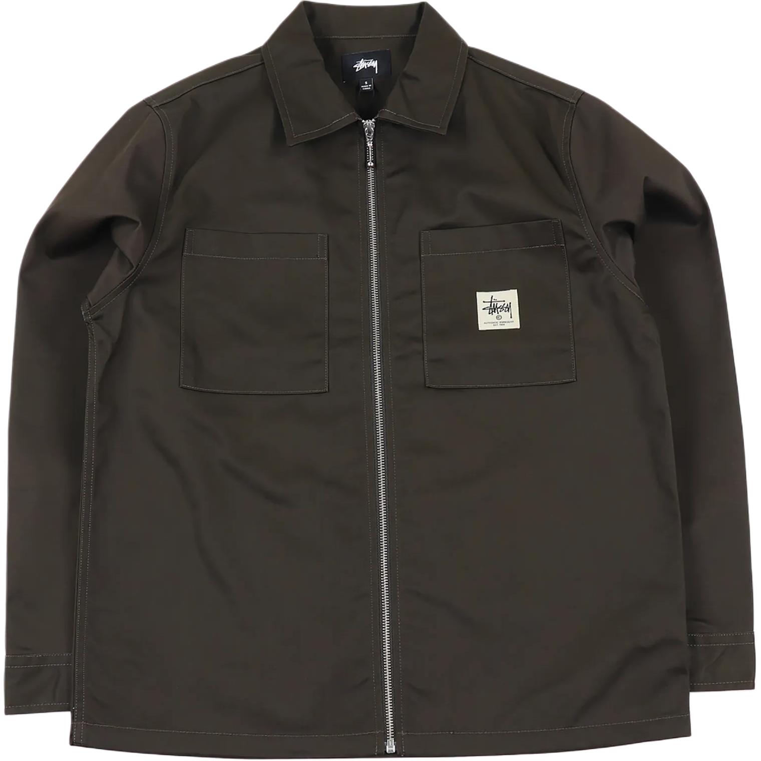 Stüssy Vintage Logo Patch Zip-Up Collared Jacket 1110002