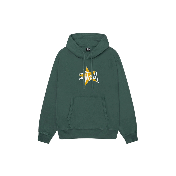 Stüssy Vintage Logo Star Pattern Fleece Hoodie Unisex SUSSW1924944L