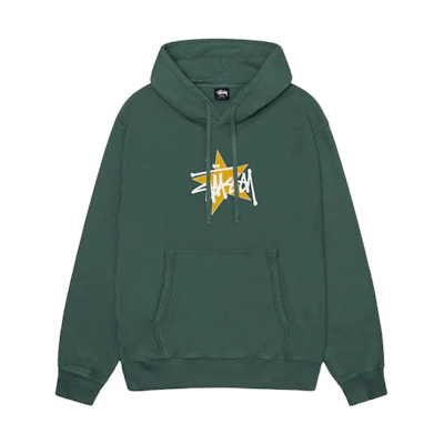Stüssy Vintage Logo Star Pattern Fleece Hoodie Unisex SUSSW1924944L