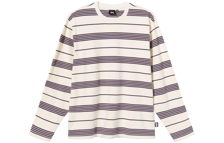 Stüssy Vintage Striped Print Long Sleeve Sweatshirt Unisex 1140244