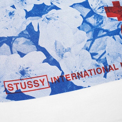 Stüssy Windflower Tee White Lookbook Stüssy Windflower Tee White