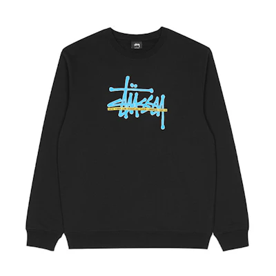 Stüssy Winter Fleece Letter Color Block Sweatshirt 1914482